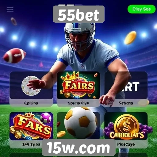 Tipos de jogos disponíveis no 55bet